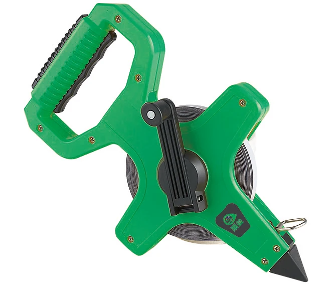 Heavy duty ground pipe long measuring tape long round tapeline distance measure Open Reel Fiberglass Measuring Tape