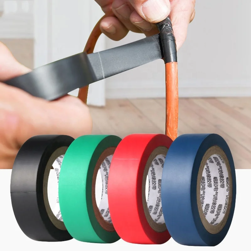 
high quality black blue green white red yellow moisture resisture adhesive pvc electric electrical insulating insulation tape 