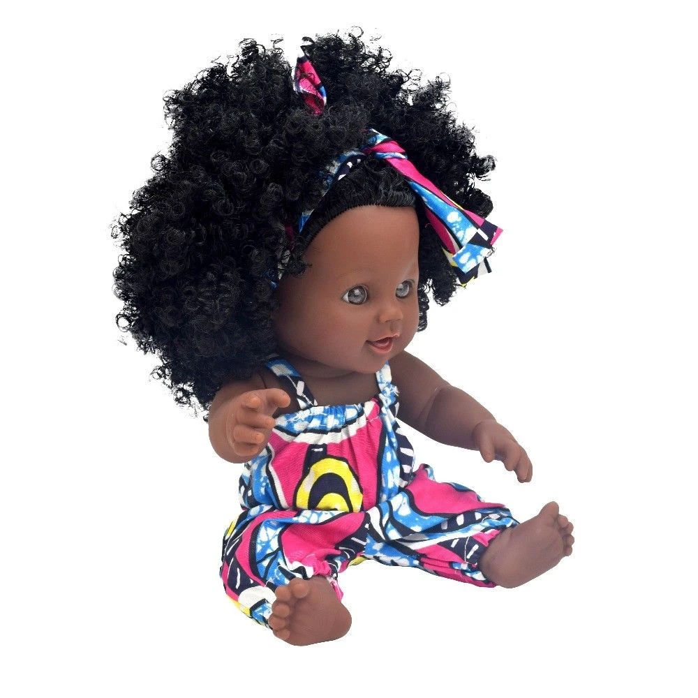 Good selling 12 inch Black Toy Baby African American Play Dolls for Kids