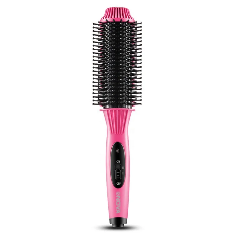 
electric ceramic hair straightener brush custom straightening Comb 