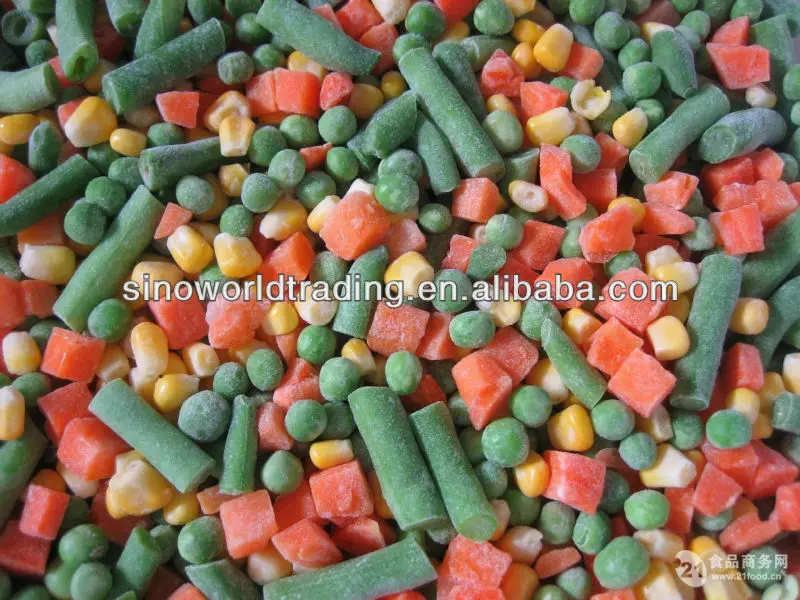 
high quality and vareities pattern of iqf quick frozen mixed vegetable in 2015 new season for food or further production 