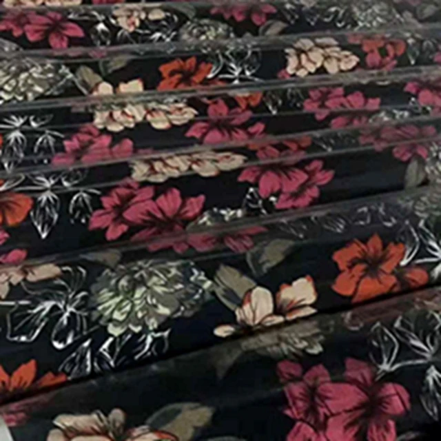 2018 new style stock with printing rayon fabric stocklot