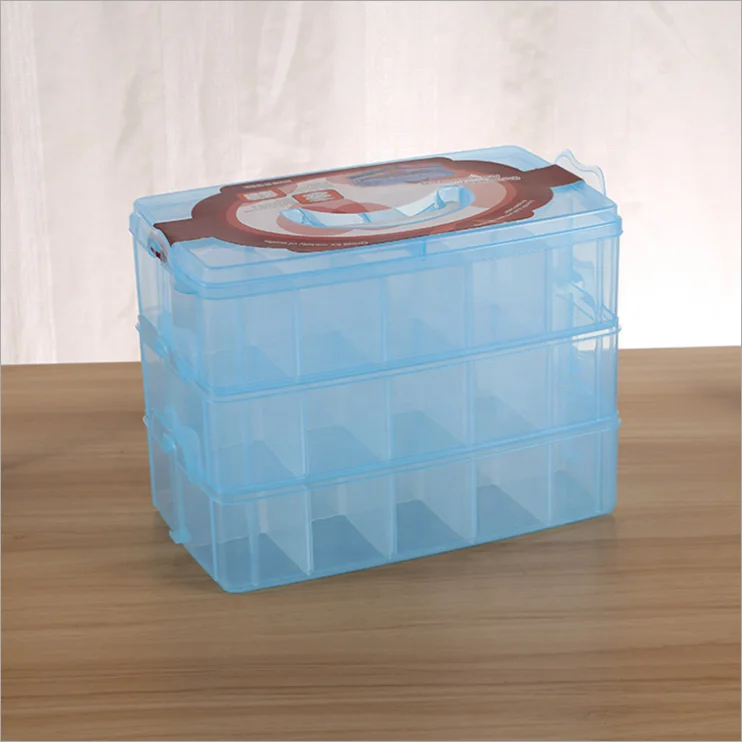 Reasonable price transparent factory security tool box three layers tool case
