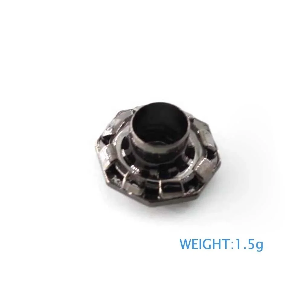 Handbag Accessories Hexagon Hat Eyelet Grommet  Stylish Black Metal Eyelet For Garments