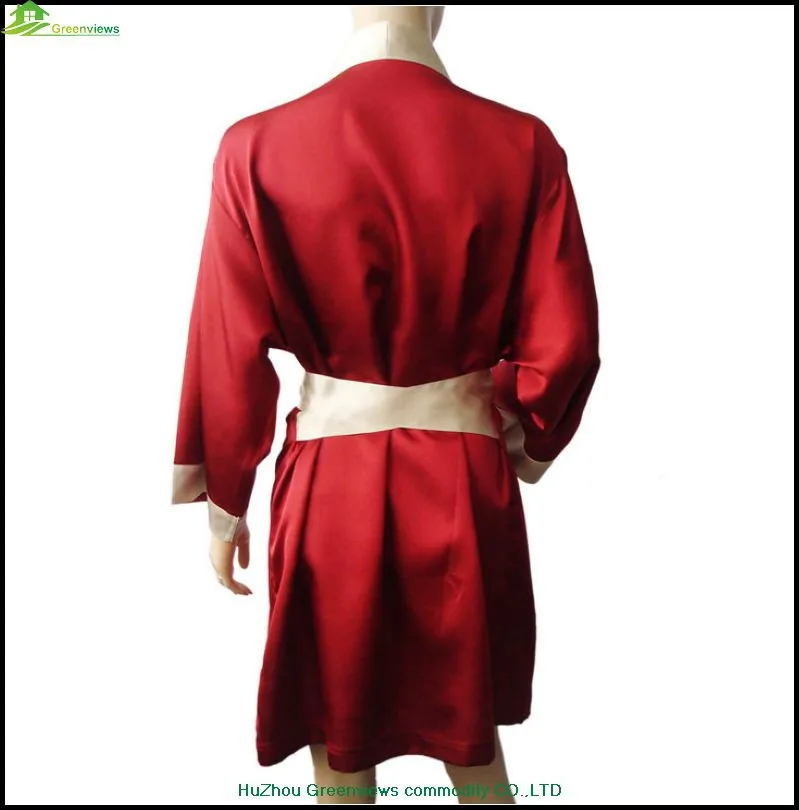 Women Silk bathrobe long sleeve satin silk bath robes for chinese silk robe summer night gown