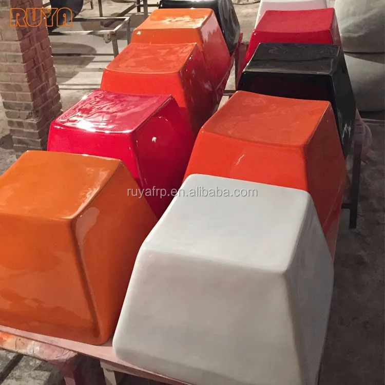 Fibreglass unique furniture design keyboard stool and table for business place reception resting
