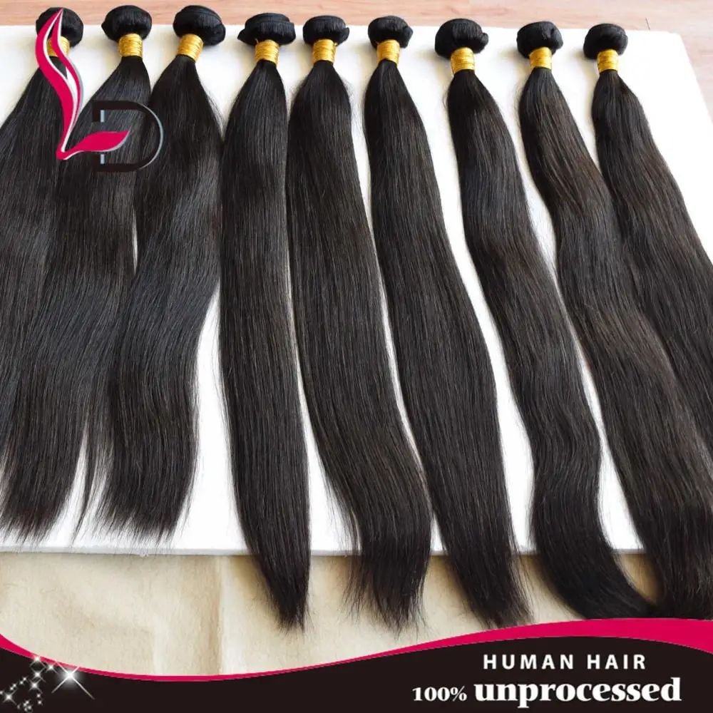 Alibaba Stock 20 inch Natural Color Hair Weft  Straight Virgin Brazilian Human Hair Weaving