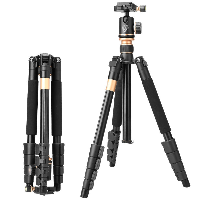 Штатив для камеры Q666BS, алюминиевый монопод с панорамной шаровой головкой, портативный штатив для цифровой зеркальной камеры