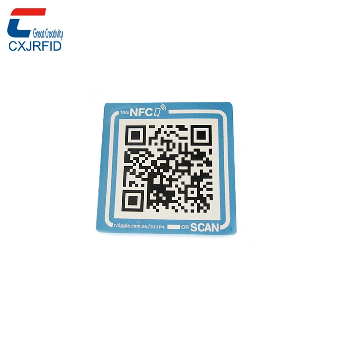 13.56 мГц Пассивные RFID qr-код наклейка iso 14443A mifare desfire ev1 4 К тег