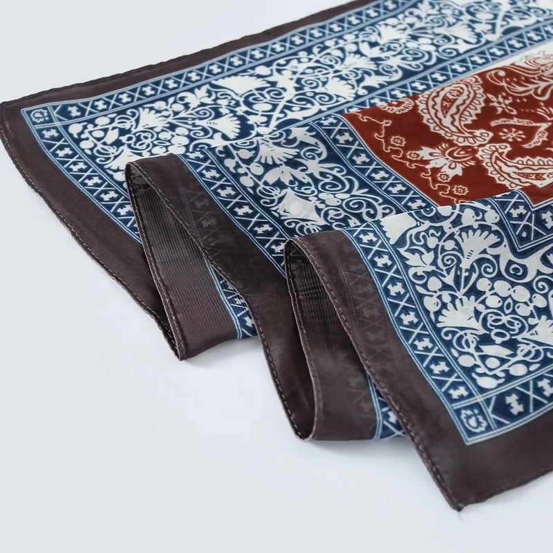 Fancy two tone neck bag satin square women s scarf