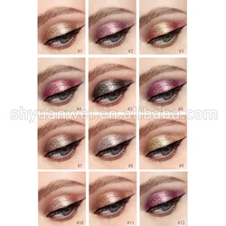 N09 Makeup private label metallic liquid eyeshadows liquid glitter eye shadow private label