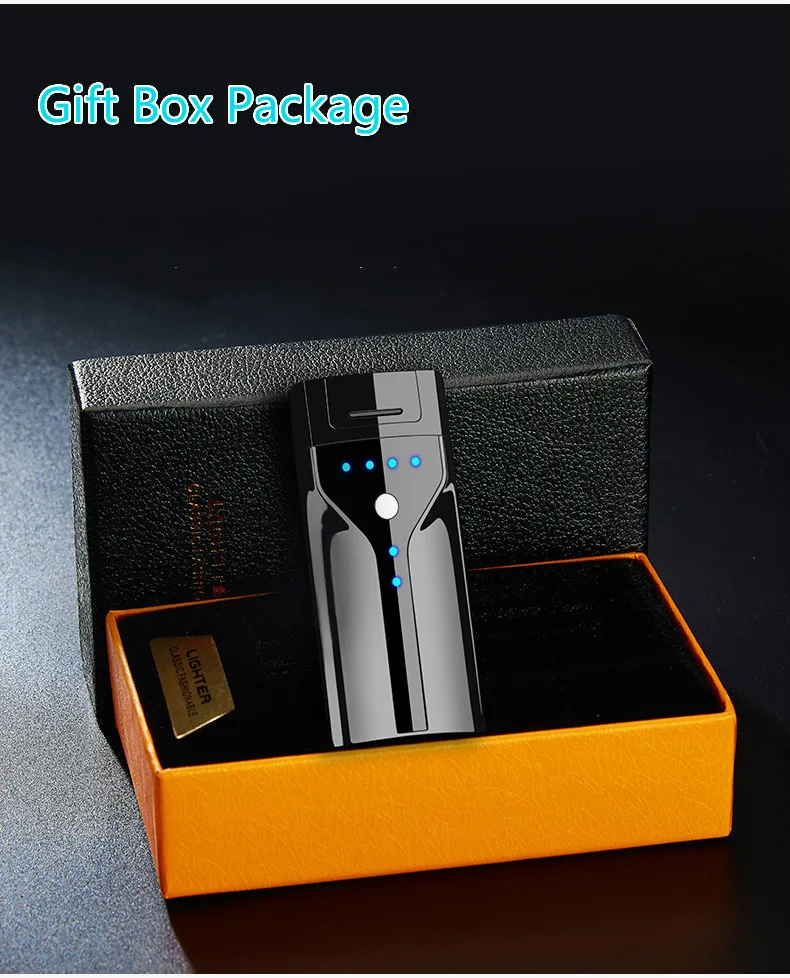 KL-041 заряжаемая двойная дуга USB Зажигалка с пользовательским логотипом