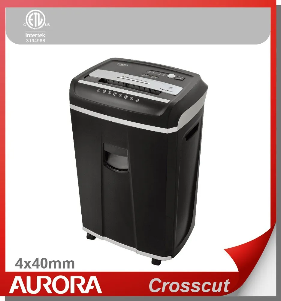 
Aurora AS2030CD Plastic Paper Shredder, 20 sheet (A4) Cross cut 4 x 40mm,Heavy Duty Shredding machine for Office 