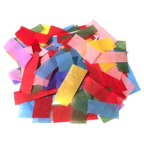 Bulk Flame retardant 2*5cm Rectangle Tissue Paper Confetti