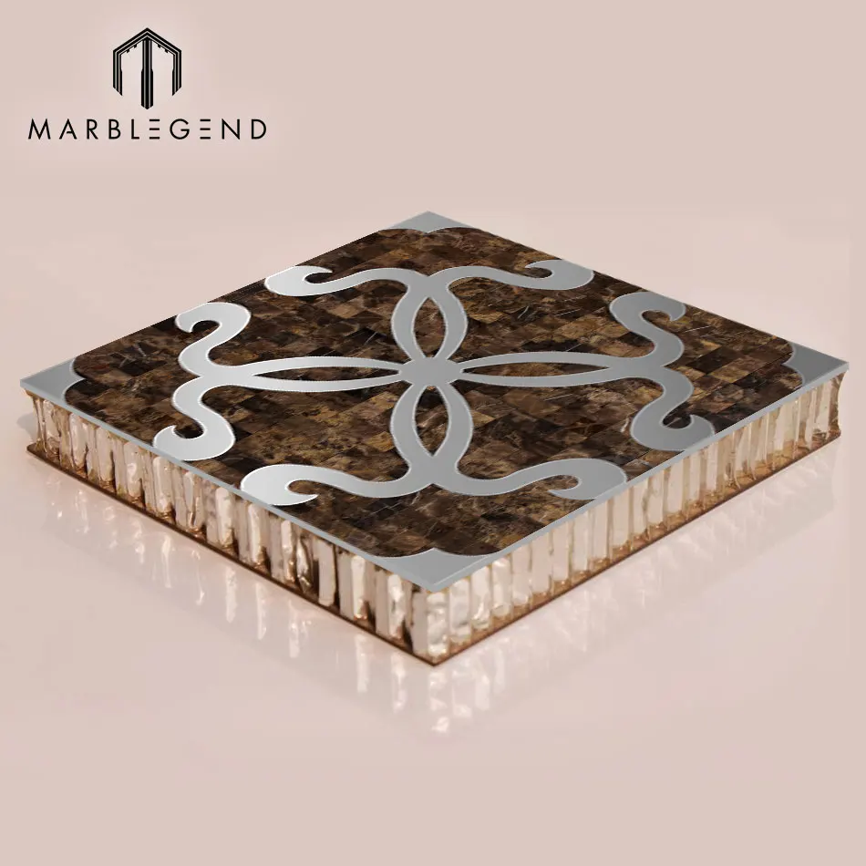 wholesale steel inlay marble aluminium composite panel with 4mm 3mm 5mm thick