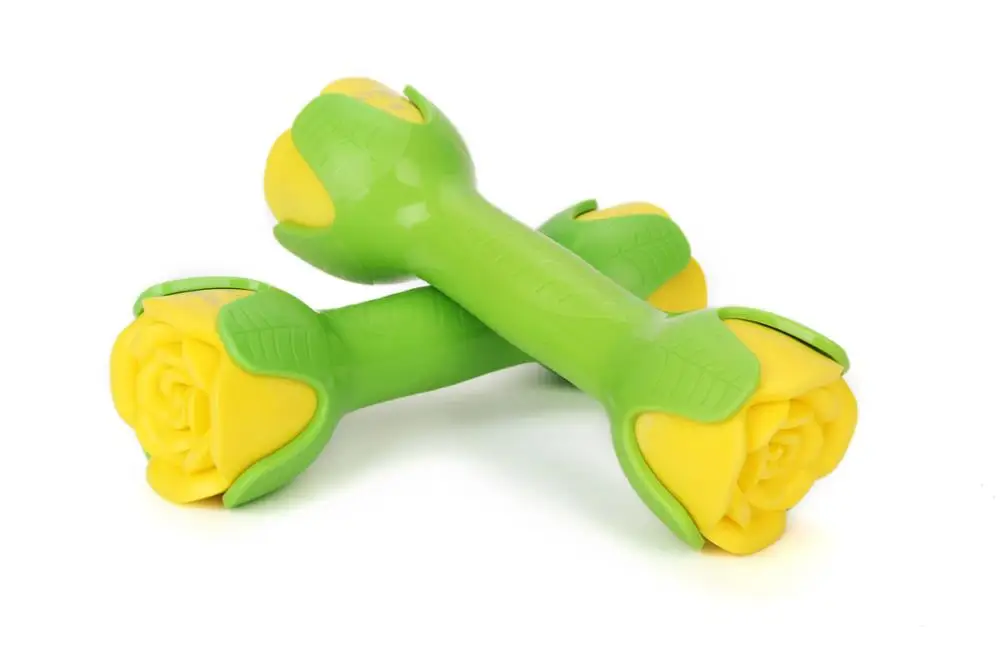 New lady yoga dumbbell with top classic peony design KYTO3008