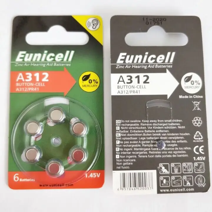 P312 PR41 1 4 V A10/A13/A312/A675 слуховой аппарат аккумулятор PR70/PR48/PR41/PR44