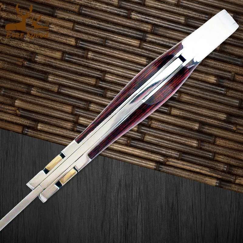 High quality camping wood pocket folding switch gear tactical knife survival tool knives tools