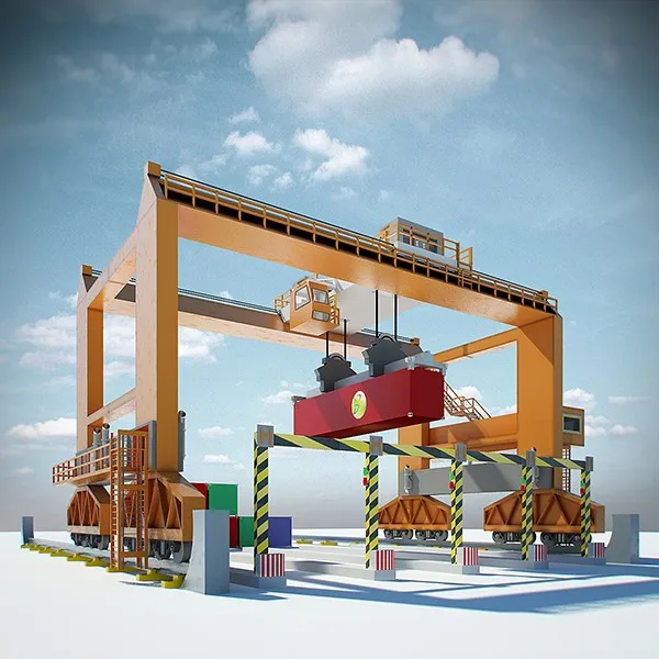 Heavy Duty Good Quality Container yard Double Girder RMG Rail Mounted Container Gantry Crane