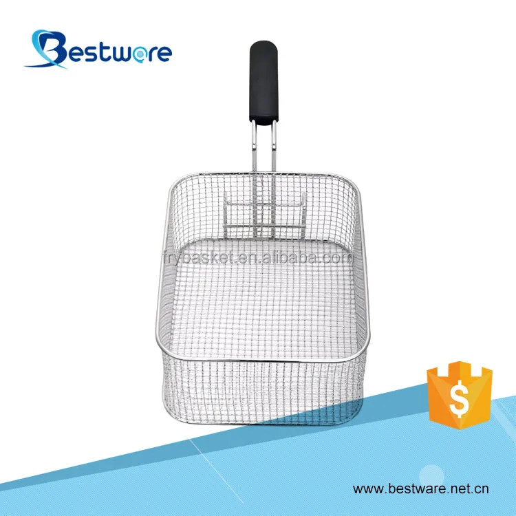 Черная нейлоновая ручка корзина для фритюрницы с медным никелированным покрытием