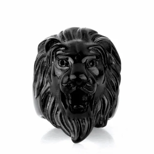 Hot Sell Classical Stainless Steel Men Ring Animal Head Lion Ring