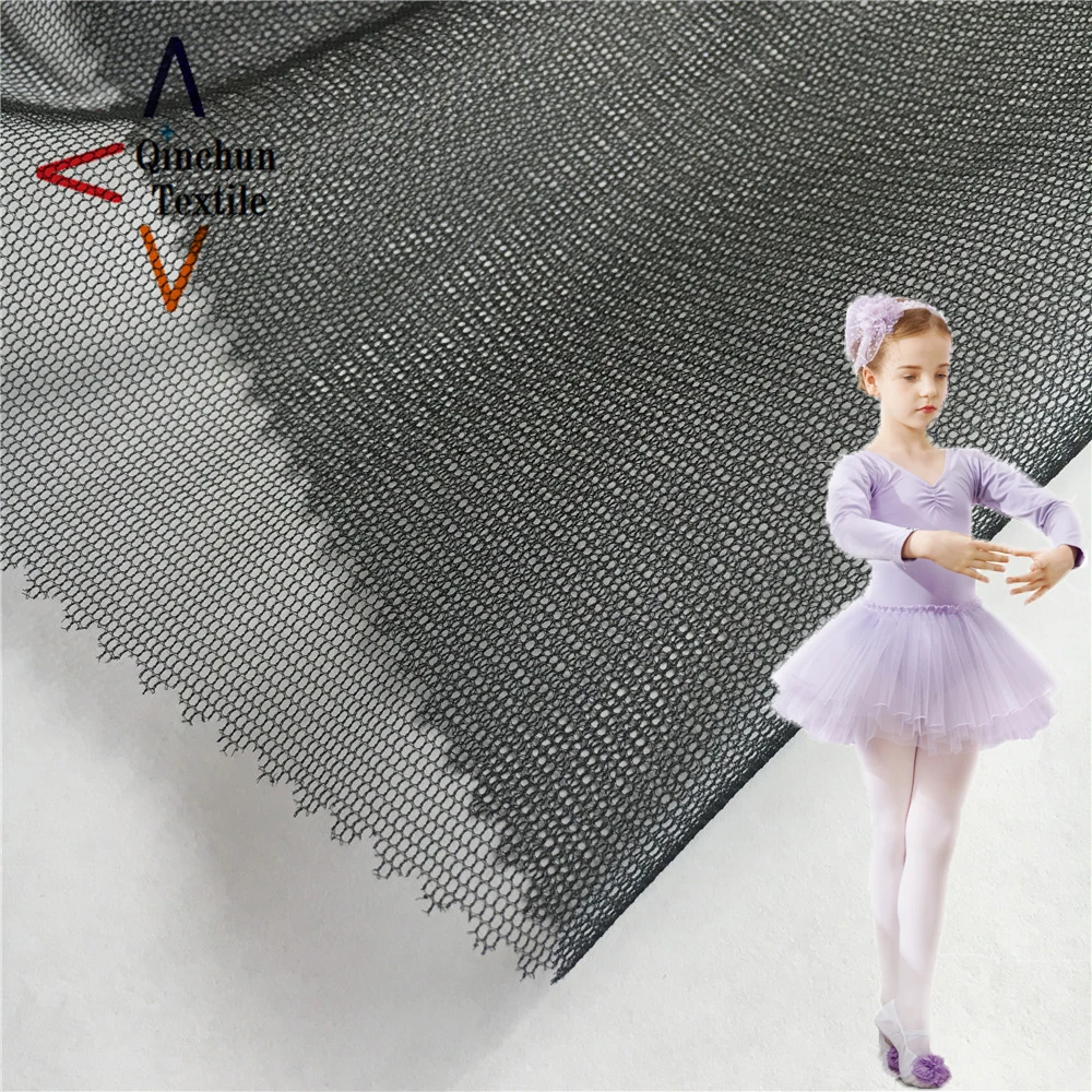 40D knitted crystal mesh 100% nylon tulle fabric for tutus