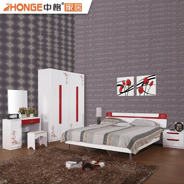 Cheap Chinese Furniture white high gloss bedroom furniture
