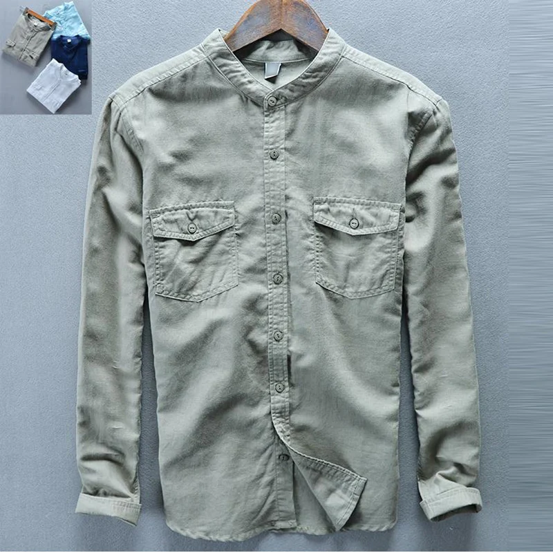 
Tailored silk long sleeve indian style men shirt 