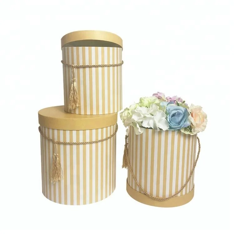 Wholesale flower shipping boxes, flowers delivery boxes, round flower box