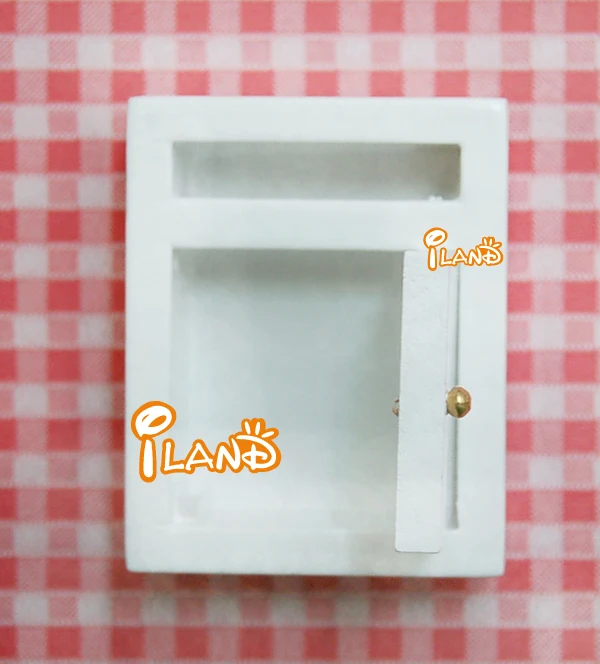 iland miniatures Small Letter Box Mini Mailbox Dollhouse Wooden Painted Mail Box White Post Box OA021