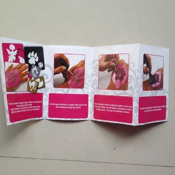 kids DIY  glue art glitter body tattoo kit