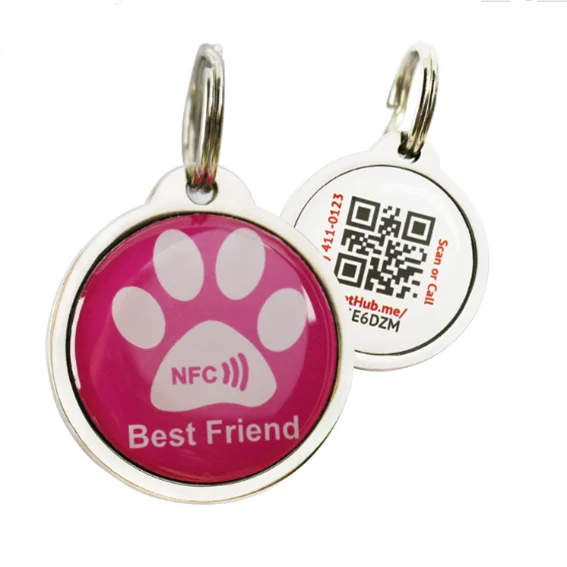  Программируемая NFC-метка для собак с уникальным QR-кодом и разным идентификационным номером идентификации домашних