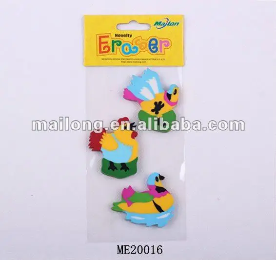 
Animal chicken duck shape eraser/2D eraser 