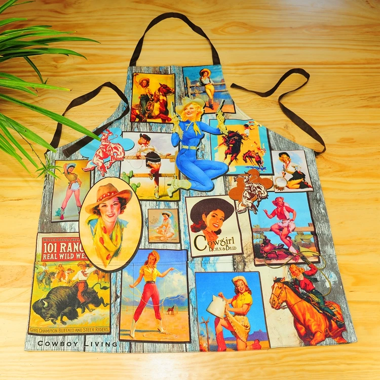 
Wholesale 100% cotton custom digital printed oven mitt kitchen apron set 