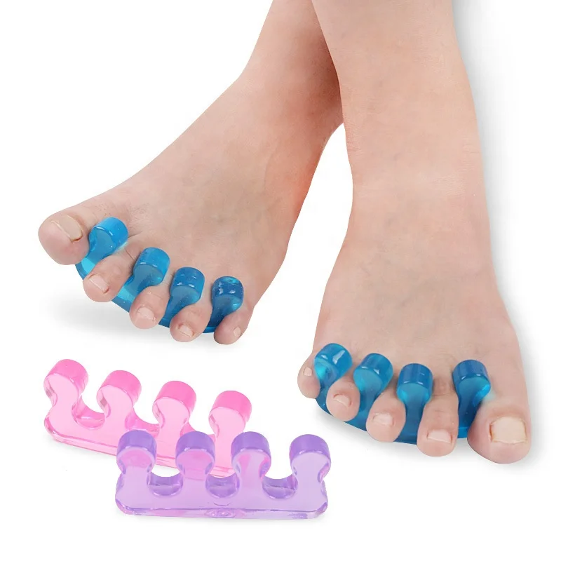 Finger Spacer Silicone Soft Toe Separator for Feet Crooked Toes Washable Dividers