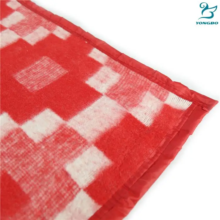 Wholesale cheap soft thick wool blanket recycled material blankets