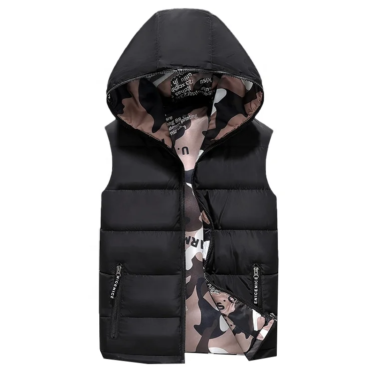 
Men military reversible camouflage winter vest 