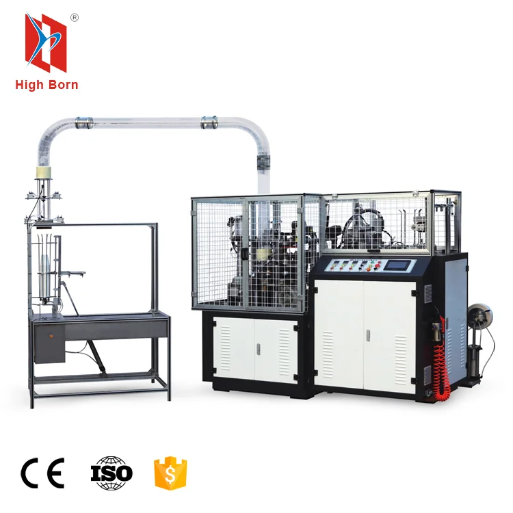 
high speed paper cup machine(ZSBJ-1200), the leader manufacture of paper cup machine in china , driving with gear and cam only 
