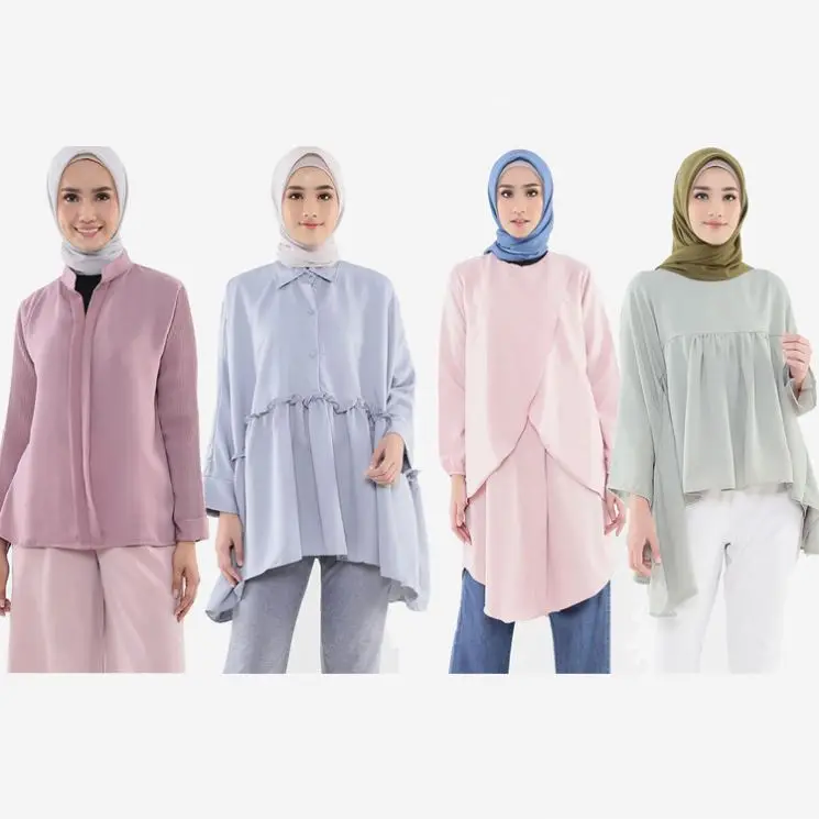 Hot Selling Jubah Muslim Printed Islamic Clothing With Muslimah Blouse