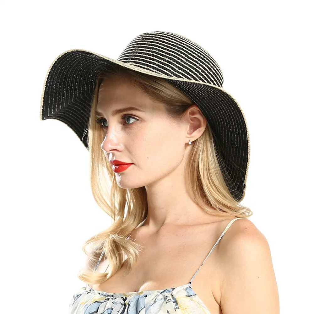Wholesale Tropical plants raffia or beach lady summer hats women straw panama hat