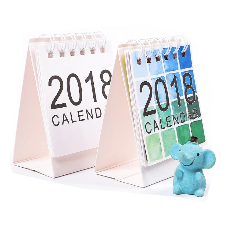 Cheap custom cute desk calendar 2018 printing
