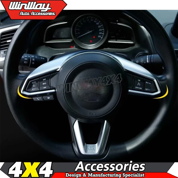 Автозапчасти Toyota Hilux хромированный серебристый крышка рулевого колеса для CX-5 2017 +