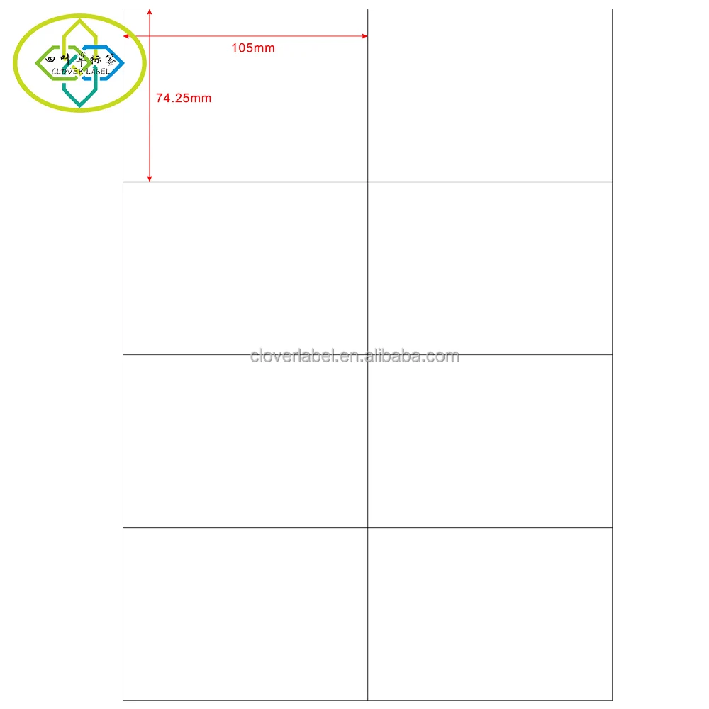 Клейкая доставка этикеток 4 на лист адресная наклейка бумага a4 Размер для струйного лазерного принтера