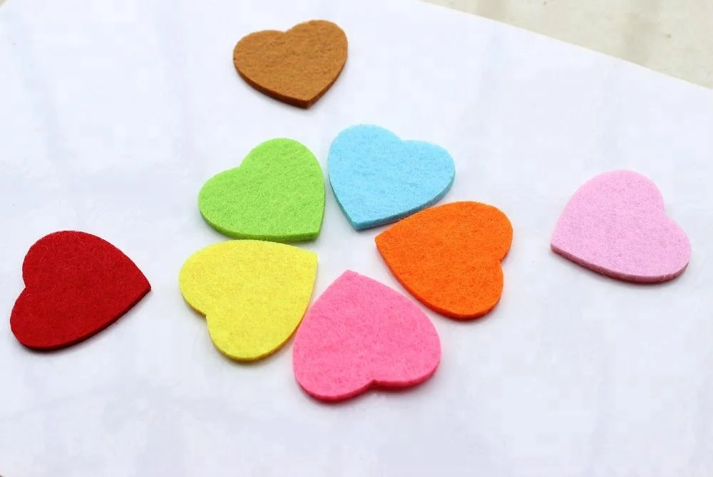 Sweet Heart Shape Decoration Felt Patches for Baby Clothing, Headwear Decor,Wedding Supplies
