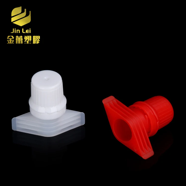 9.6mm long wing plastic spout and cap for liquid pouch