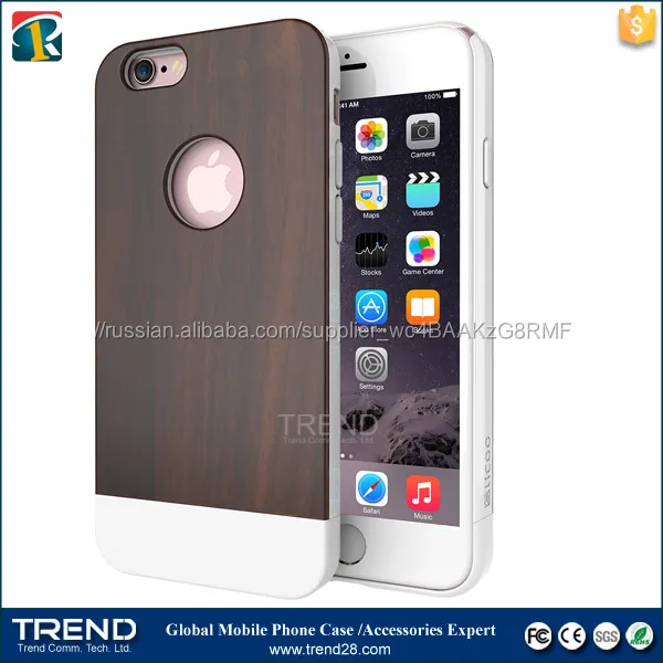 2 в 1 шт. древесины slicoo древесины чехол для iphone 6 6 s