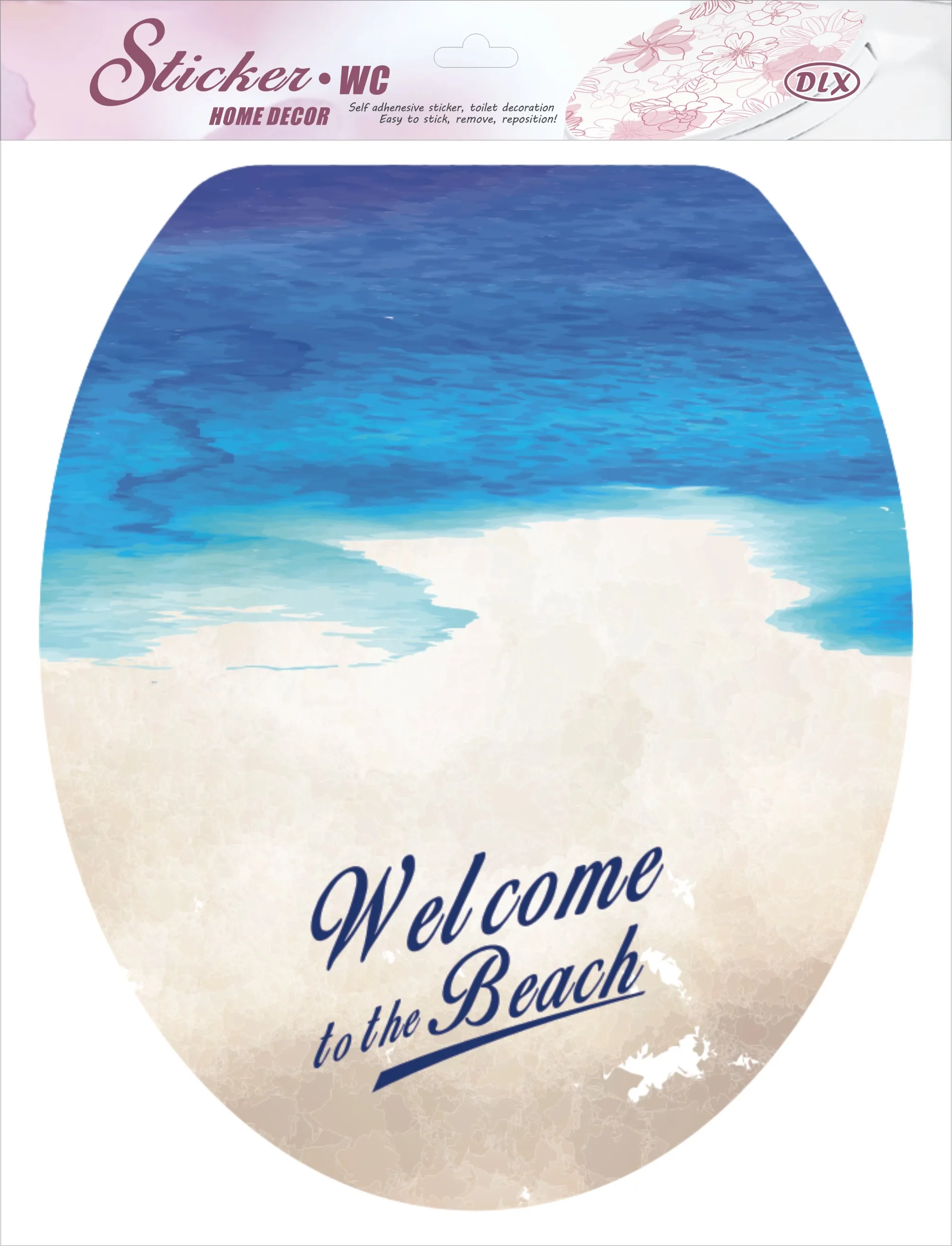 Toilet bowl sticker Commode Sticker Bathroom decor 3D printed