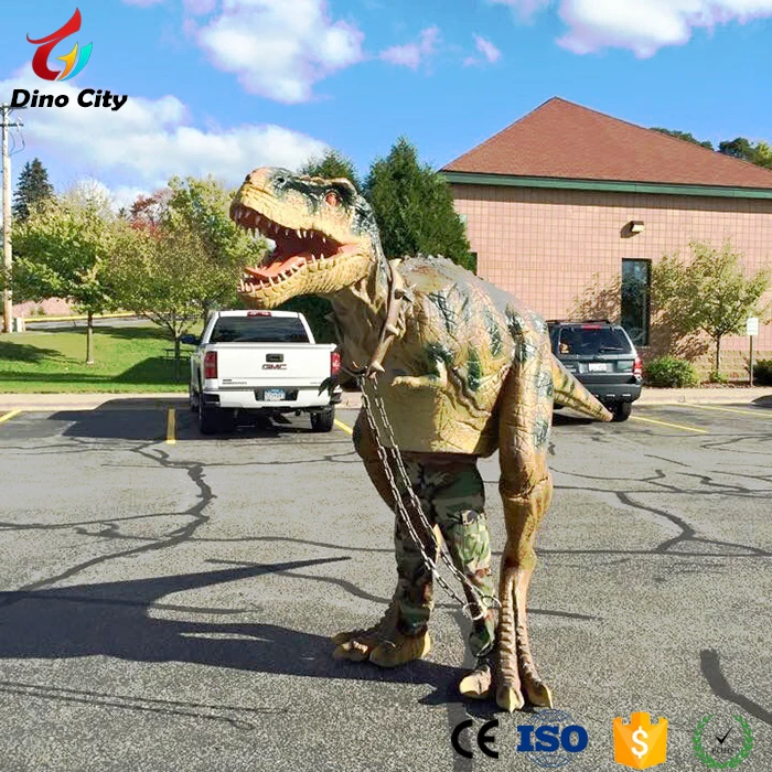 Realistic Walking Robotic Hidden Legs Dinosaur Costume for Adult