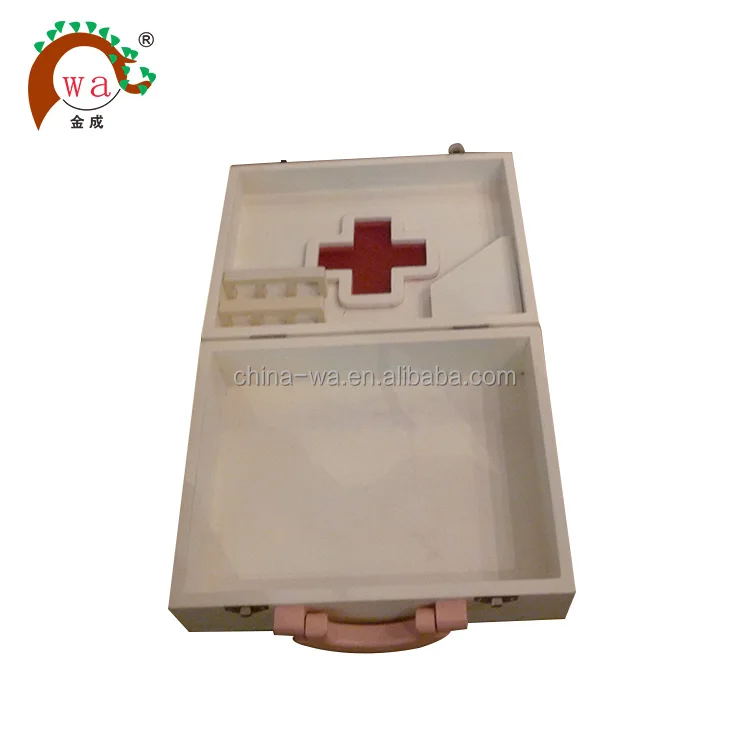 
wood pretend play doctor trunk tools toys set 