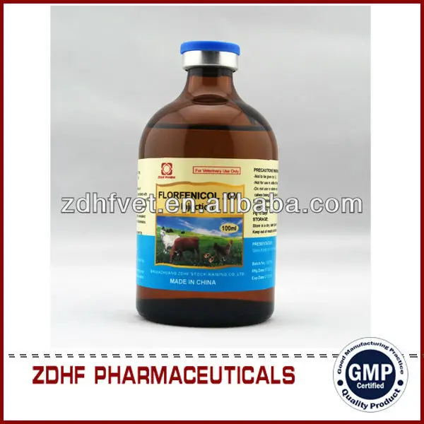 
supply antibiotic medicine Florfenicol Injection 10% for chicken Diarrhea 